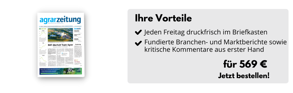 Ihre Vorteile

Jeden Freitag druckfrisch im Briefkasten
Fundierte Branchen- und Marktberichte sowie kritische Kommentare aus erster Hand

für 569 €
Jetzt bestellen!